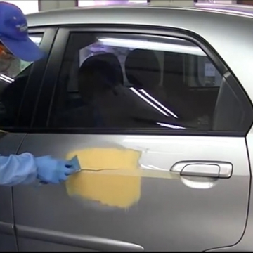 Matting process in automotive repair paint