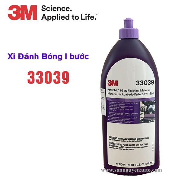 3M Perfect It 1 Step Finishing Material, 33039, for Paint Finishing Cars,  Trucks, and Other Painted Surfaces, 32 fl oz, 6/Case, Purple